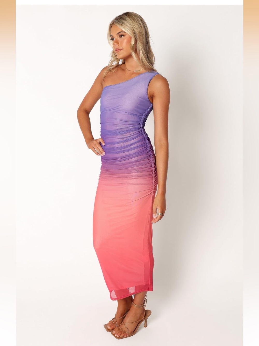 Petal & Pup Women's Dakota One Shoulder Midi Dress